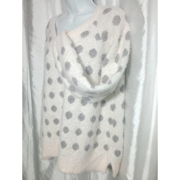 MODCLOTH Metallic Rainbow Polka Dot Ivory Sweater pullover top - Picture 2 of 8